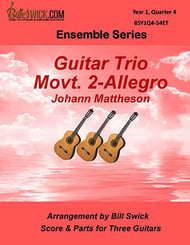 Bill Swick's Year 1, Quarter 4 - Ensembles for Three Guitars Guitar and Fretted sheet music cover Thumbnail